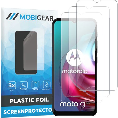 Mobigear Motorola Moto G30 Screenprotector Folie - Case Friendly (3-Pack)