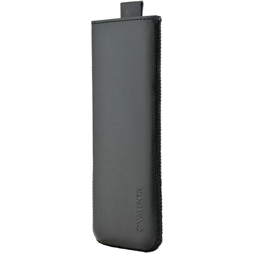 Valenta Pocket Classic Echt Leer Insteekhoesje (max 14,8 cm x 7,2 cm) - Sleeve - Pouch - Zwart