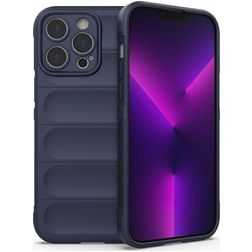 Mobigear Bumpy iPhone 14 Pro Max Hoesje Flexibel TPU Backcover - Donkerblauw