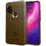 Mobigear Rugged Shield Motorola One Hyper Hoesje Flexibel TPU Backcover Shockproof - Bruin