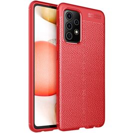 Mobigear Luxury Samsung Galaxy A72 Hoesje Flexibel TPU Backcover - Rood