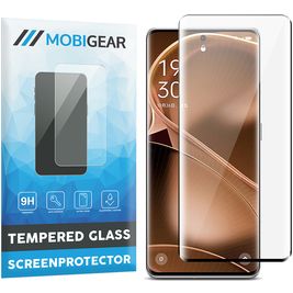 Mobigear OPPO Find X6 Pro Glazen Screenprotector - Case Friendly - Zwart