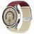 Mobigear Braided Dual Nylon Smartwatch Bandje Klemsluiting - 22 mm - Rood / Sterrenlicht