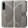 Mobigear Butterfly Sony Xperia 5 IV Hoesje Bookcase Portemonnee - Grijs