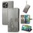 Mobigear Clover iPhone 15 Pro Hoesje Bookcase Portemonnee - Grijs