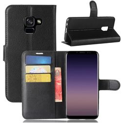 Mobigear Classic Samsung Galaxy A8 (2018) Hoesje Bookcase Portemonnee - Zwart