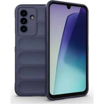 Mobigear Bumpy Samsung Galaxy A17 Hoesje Flexibel TPU Backcover - Donkerblauw