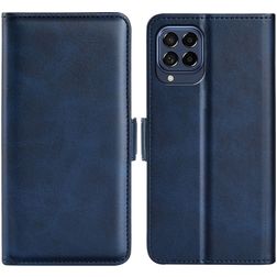 Mobigear Slim Magnet Samsung Galaxy M53 Hoesje Bookcase Portemonnee - Donkerblauw