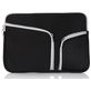 Mobigear Double Zipper Neopreen Laptop Sleeve 12 inch Laptop hoes - Zwart