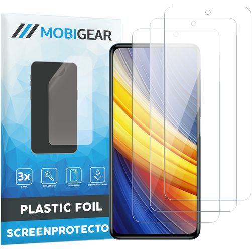 Mobigear POCO X3 Pro Screenprotector Folie - Case Friendly (3-Pack)