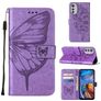 Mobigear Butterfly Motorola Moto E32 Hoesje Bookcase Portemonnee - Paars
