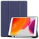 Mobigear Tri-Fold Gel iPad 9 (2021) Hoes TPU,Kunstleer Bookcase + Stylus Houder - Donkerblauw