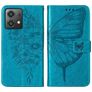 Mobigear Butterfly Motorola Moto G84 Hoesje Bookcase Portemonnee - Blauw