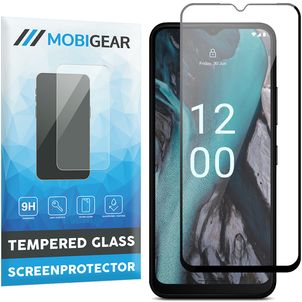 Mobigear Premium Nokia C22 Glazen Screenprotector - Case Friendly - Zwart