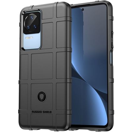 Mobigear Rugged Shield POCO F4 Hoesje Flexibel TPU Backcover Shockproof - Zwart