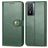 Mobigear Snap Button Vivo Y76 Hoesje Bookcase Portemonnee - Groen