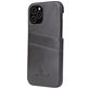 Fierre Shann Premium Card iPhone 12 Hoesje Backcover met Pasjeshouder - Grijs