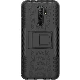 Mobigear Tire Xiaomi Redmi 9 Hoesje Hardcase Backcover Shockproof met Standaard - Zwart