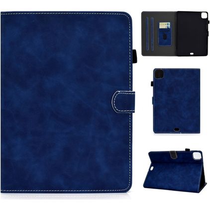 Mobigear Folio iPad Air 5 (2022) Hoes Bookcase + Stylus Houder - Blauw