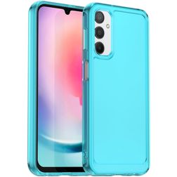 Mobigear Crystal Samsung Galaxy A24 Hoesje Hardcase Backcover Shockproof - Blauw