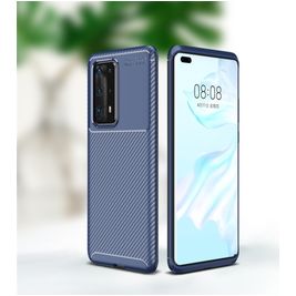 Mobigear Racing Huawei P40 Pro Plus Hoesje Flexibel TPU Backcover - Blauw