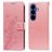 Mobigear Flowers Samsung Galaxy S26 Plus Hoesje Bookcase Portemonnee - Roségoud