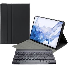 Mobilize Detachable Bluetooth Keyboard Samsung Galaxy Tab S7 Plus Hoes QWERTY Bluetooth Toetsenbord Bookcase - Zwart