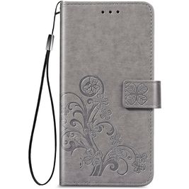 Mobigear Clover Samsung Galaxy A52s 5G Hoesje Bookcase Portemonnee - Grijs