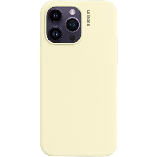 Nudient Base iPhone 14 Pro Max Siliconen Hoesje Backcover - Pale Yellow