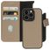 Mobiparts iPhone 14 Pro MagSafe Hoesje Echt Leer Uitneembare 2in1 Bookcase Portemonnee - Taupe