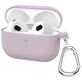 Mobigear Classic Apple AirPods 3 Hoesje Flexibel Siliconen - Paars