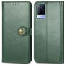 Mobigear Snap Button Vivo V21 Hoesje Bookcase Portemonnee - Groen