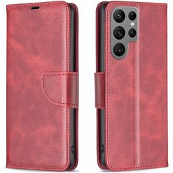 Mobigear Excellent Samsung Galaxy S23 Ultra Hoesje Bookcase Portemonnee - Rood