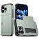 Mobigear Card iPhone 16 Pro Hoesje Hardcase Backcover Shockproof met Pasjeshouder - Groen