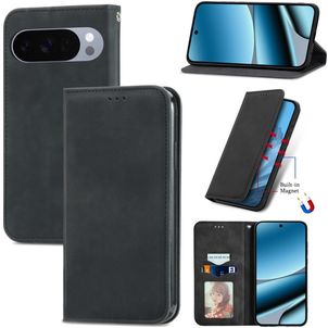 Mobigear Retro Slim Google Pixel 10 Pro XL Hoesje Bookcase Portemonnee - Zwart