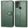 Mobigear Snap Button TCL 305 Hoesje Bookcase Portemonnee - Groen