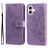 Mobigear Flowers iPhone 17 Hoesje Bookcase Portemonnee - Paars