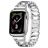 Mobigear Vienna Stalen Apple Watch Bandje Vouwsluiting - 42/41/40/38 mm - Zilver