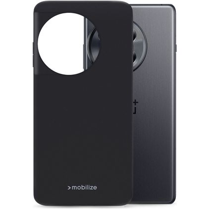 Mobilize Rubber Gelly OnePlus 12R Hoesje Flexibel TPU Backcover - Matt Black