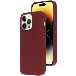 Mobiparts iPhone 14 Pro Max Siliconen Hoesje Backcover - Plum Red