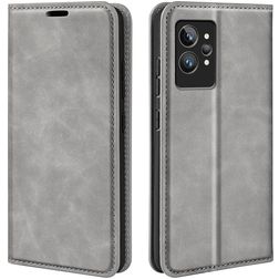 Mobigear Retro Slim Realme GT2 Pro Hoesje Bookcase Portemonnee - Grijs