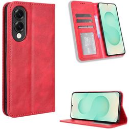 Mobigear Sensation Samsung Galaxy S25 Edge Hoesje Bookcase Portemonnee - Rood