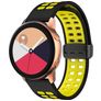 Mobigear Sport Plus Mag Siliconen Smartwatch Bandje Magneetsluiting - Universeel 22 mm connector - Zwart / Geel