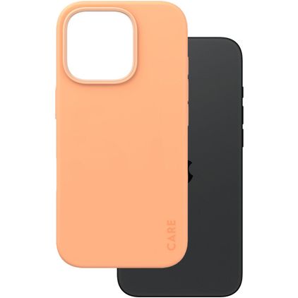 CARE by PanzerGlass Fashionable iPhone 16 Pro Siliconen MagSafe Hoesje Backcover - Peachy