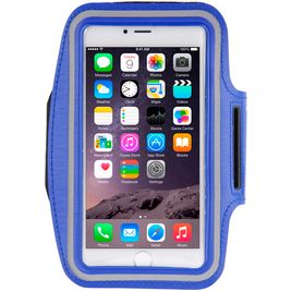 Mobigear Telefoonhouder Hardlopen iPhone 6 Plus Sport Hoesje Neopreen Sportarmband - Donkerblauw