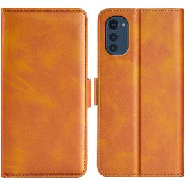 Mobigear Slim Magnet Motorola Moto E32s Hoesje Bookcase Portemonnee - Cognac