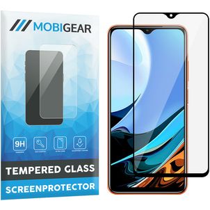 Mobigear Premium Xiaomi Redmi 9T Glazen Screenprotector - Case Friendly - Zwart