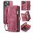 Caseme 008 iPhone 16 Pro Hoesje Uitneembare 2in1 Bookcase Portemonnee - Rood
