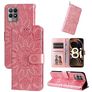Mobigear Sunflower Realme Narzo 50 4G Hoesje Bookcase Portemonnee - Magenta