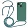 Mobigear Lanyard iPhone 14 Siliconen Hoesje met koord - Groen